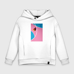 Детское худи оверсайз Баскетбольная площадка сверху и мяч