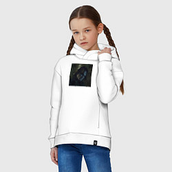 Толстовка оверсайз детская Good joke, цвет: белый — фото 2