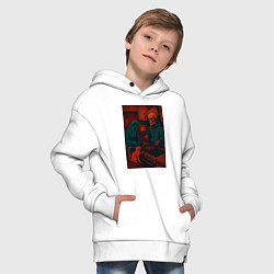 Толстовка оверсайз детская Ужасно вкусно, цвет: белый — фото 2