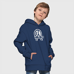 Толстовка оверсайз детская Peace anarchy vibe, цвет: тёмно-синий — фото 2