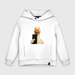 Толстовка оверсайз детская Дакфейс, цвет: белый