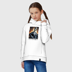 Толстовка оверсайз детская Бендер - мафия бессмертна, цвет: белый — фото 2