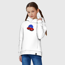 Толстовка оверсайз детская Honda Prelude JDM Купе, цвет: белый — фото 2