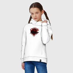 Толстовка оверсайз детская Roman Reigns ytc wwe logo, цвет: белый — фото 2