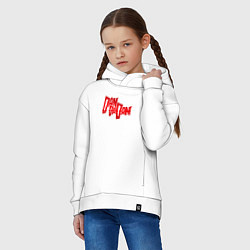 Толстовка оверсайз детская Dandadan - logotype, цвет: белый — фото 2