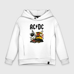 Толстовка оверсайз детская ACDC Ballbreaker World Tour, цвет: белый