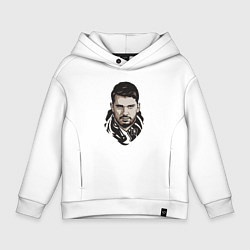 Толстовка оверсайз детская Лука 77, цвет: белый