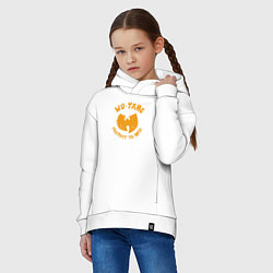 Толстовка оверсайз детская Wu-Tang protect ya neck, цвет: белый — фото 2