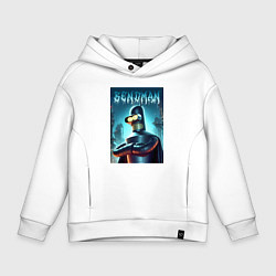 Толстовка оверсайз детская Bender Batman - ai art collaboration, цвет: белый