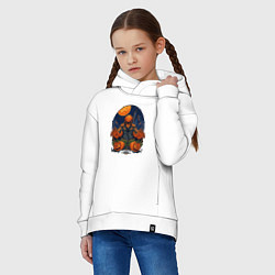 Толстовка оверсайз детская Хэллоуин, цвет: белый — фото 2
