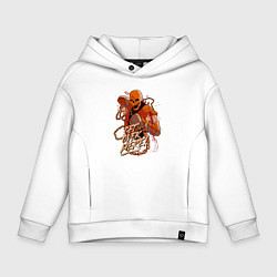Толстовка оверсайз детская Скорпион иди сюда, цвет: белый