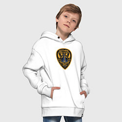 Толстовка оверсайз детская Gotham city police, цвет: белый — фото 2