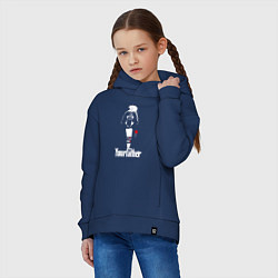 Толстовка оверсайз детская Твой отец, цвет: тёмно-синий — фото 2
