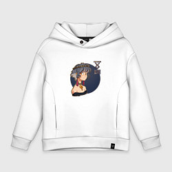Детское худи оверсайз Девушка-волк: тотем волка