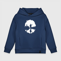 Толстовка оверсайз детская Тень человека в Англии, цвет: тёмно-синий