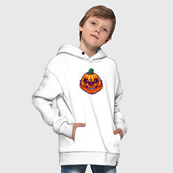 Толстовка оверсайз детская Ghost pumpkin, цвет: белый — фото 2