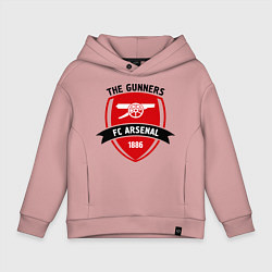 Толстовка оверсайз детская FC Arsenal: The Gunners, цвет: пыльно-розовый