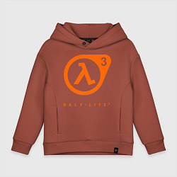 Толстовка оверсайз детская Half-Life 3, цвет: кирпичный