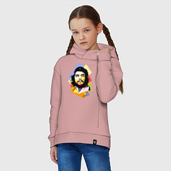 Толстовка оверсайз детская Che Guevara Art, цвет: пыльно-розовый — фото 2