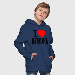 Толстовка оверсайз детская I love Metallica, цвет: тёмно-синий — фото 2