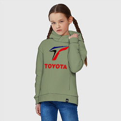 Толстовка оверсайз детская Тойота, цвет: авокадо — фото 2