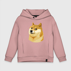 Толстовка оверсайз детская Doge, цвет: пыльно-розовый