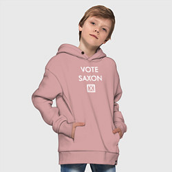Толстовка оверсайз детская Vote Saxon, цвет: пыльно-розовый — фото 2