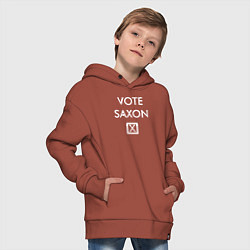 Толстовка оверсайз детская Vote Saxon, цвет: кирпичный — фото 2