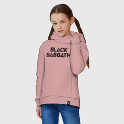 Толстовка оверсайз детская Black Sabbath, цвет: пыльно-розовый — фото 2