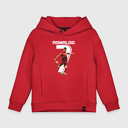 Толстовка оверсайз детская Ronaldo 07, цвет: красный