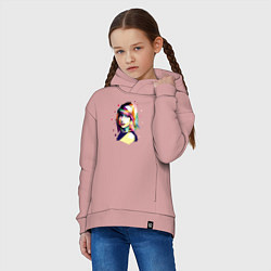 Толстовка оверсайз детская Taylor Swift Art, цвет: пыльно-розовый — фото 2