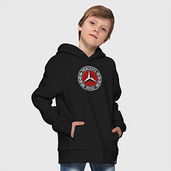 Толстовка оверсайз детская Mercedes-Benz, цвет: черный — фото 2