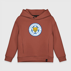Толстовка оверсайз детская Leicester City FC, цвет: кирпичный