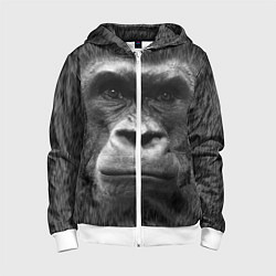 Толстовка на молнии детская Взгляд, цвет: 3D-белый