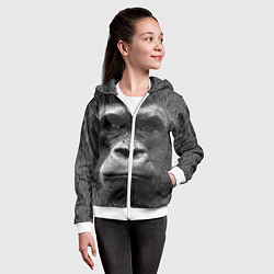 Толстовка на молнии детская Взгляд, цвет: 3D-белый — фото 2