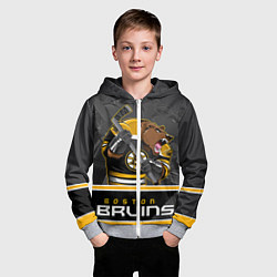 Толстовка на молнии детская Boston Bruins, цвет: 3D-меланж — фото 2