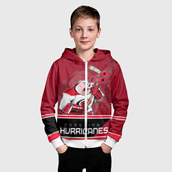Толстовка на молнии детская Carolina Hurricanes, цвет: 3D-белый — фото 2
