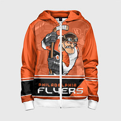 Толстовка на молнии детская Philadelphia Flyers, цвет: 3D-белый