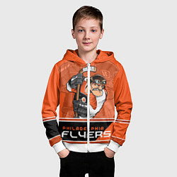 Толстовка на молнии детская Philadelphia Flyers, цвет: 3D-белый — фото 2