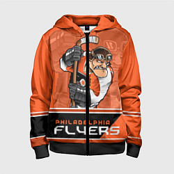 Толстовка на молнии детская Philadelphia Flyers, цвет: 3D-черный