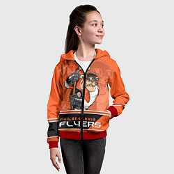 Толстовка на молнии детская Philadelphia Flyers, цвет: 3D-красный — фото 2