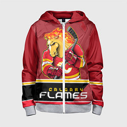 Толстовка на молнии детская Calgary Flames, цвет: 3D-меланж