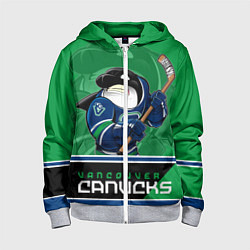 Толстовка на молнии детская Vancouver Canucks, цвет: 3D-меланж