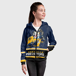 Толстовка на молнии детская Nashville Predators, цвет: 3D-черный — фото 2