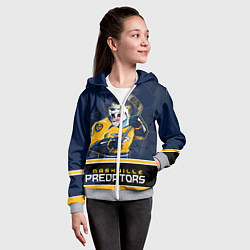 Толстовка на молнии детская Nashville Predators, цвет: 3D-меланж — фото 2