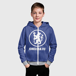 Толстовка на молнии детская Chelsea FC, цвет: 3D-меланж — фото 2