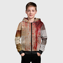 Толстовка на молнии детская Бинты 1, цвет: 3D-черный — фото 2