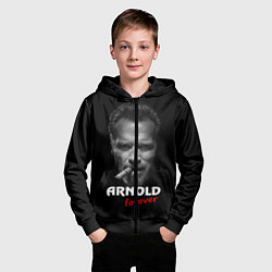Толстовка на молнии детская Arnold forever, цвет: 3D-черный — фото 2