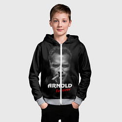 Толстовка на молнии детская Arnold forever, цвет: 3D-меланж — фото 2