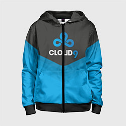 Толстовка на молнии детская Cloud 9 Uniform, цвет: 3D-черный